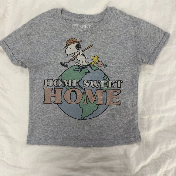 Peanuts Other - Bundle (3) - Peanuts Grey Print Shirt and 2 Carter's White Cotton Undershirt 5-6